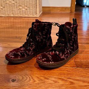 Dr. Martens, Velvet Floral Boot, W 7